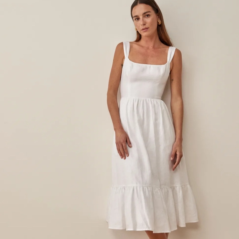Bucatini Linen Dress - Size 2 - Reformation